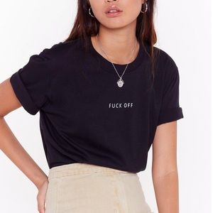 Nasty Gal Black Graphic Tee